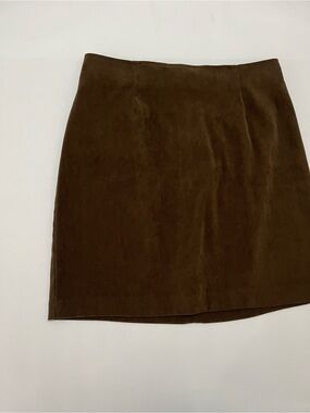 Vintage 1990 Classic Brown Suede Mini Skirt